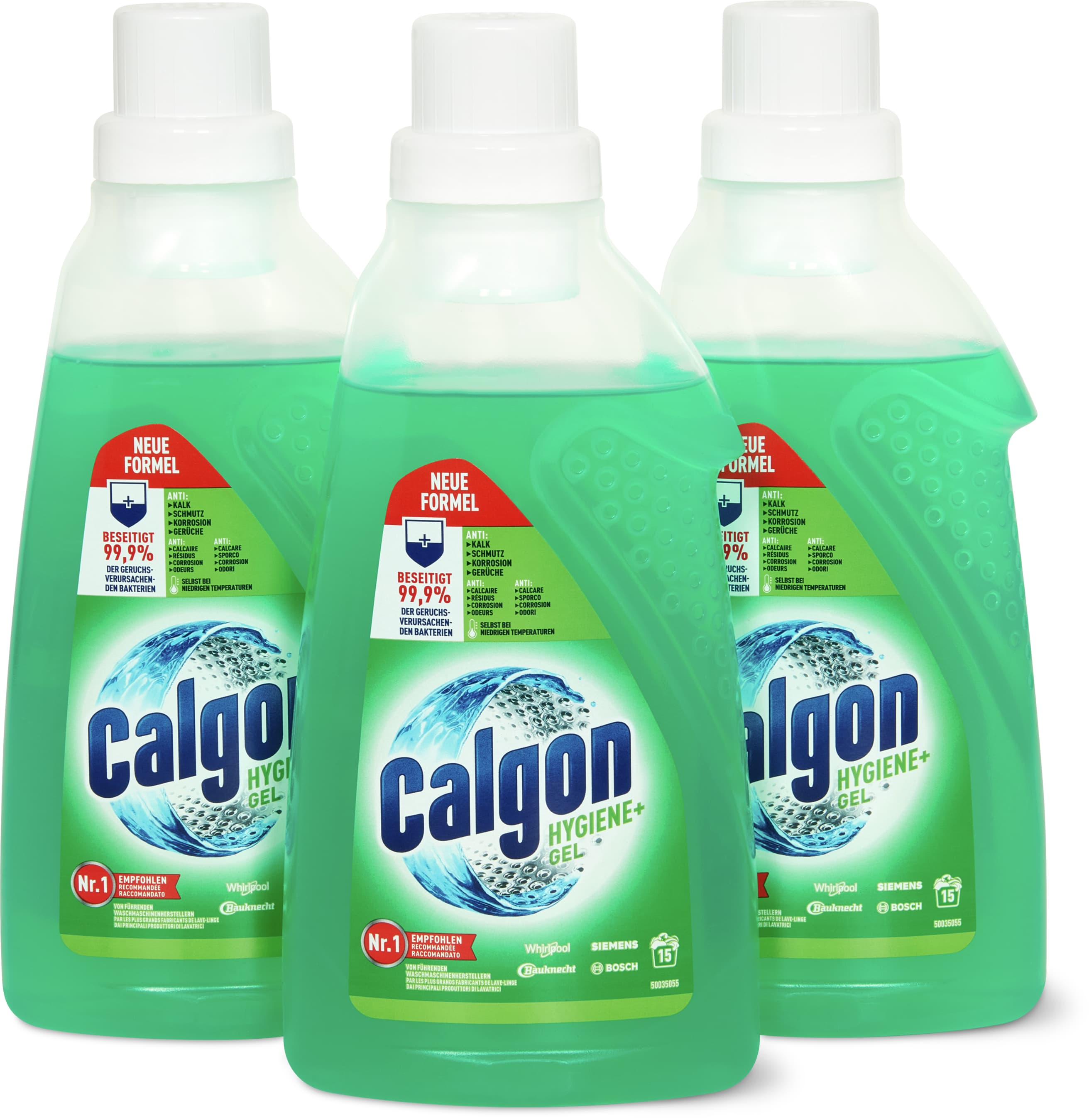 Calgon Addolcitore d'acqua in gel igienizzante 3x750ml